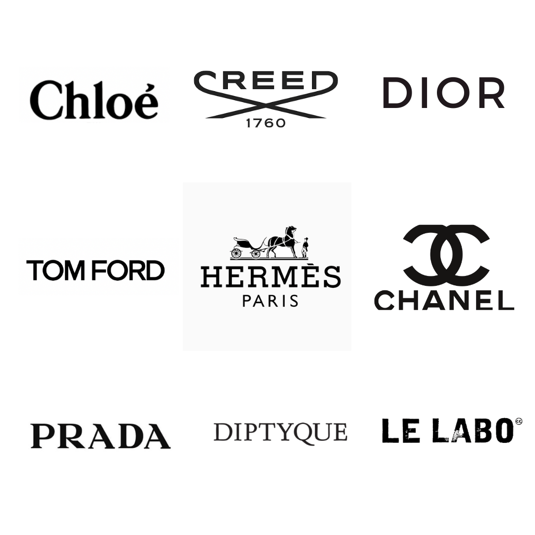 Dior chanel ysl Giorgio Armani Hermes Diptyque Chloe